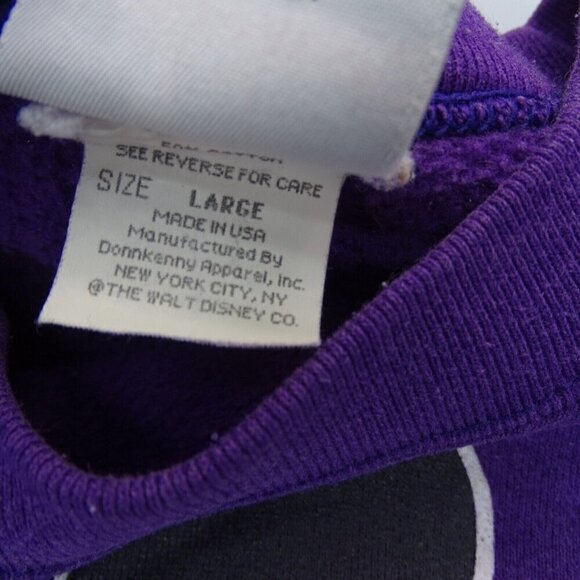 Vintage Disney Mickey‎ Co Mouse Crewneck Sweatshirt USA Size L Purple - Picture 4 of 9